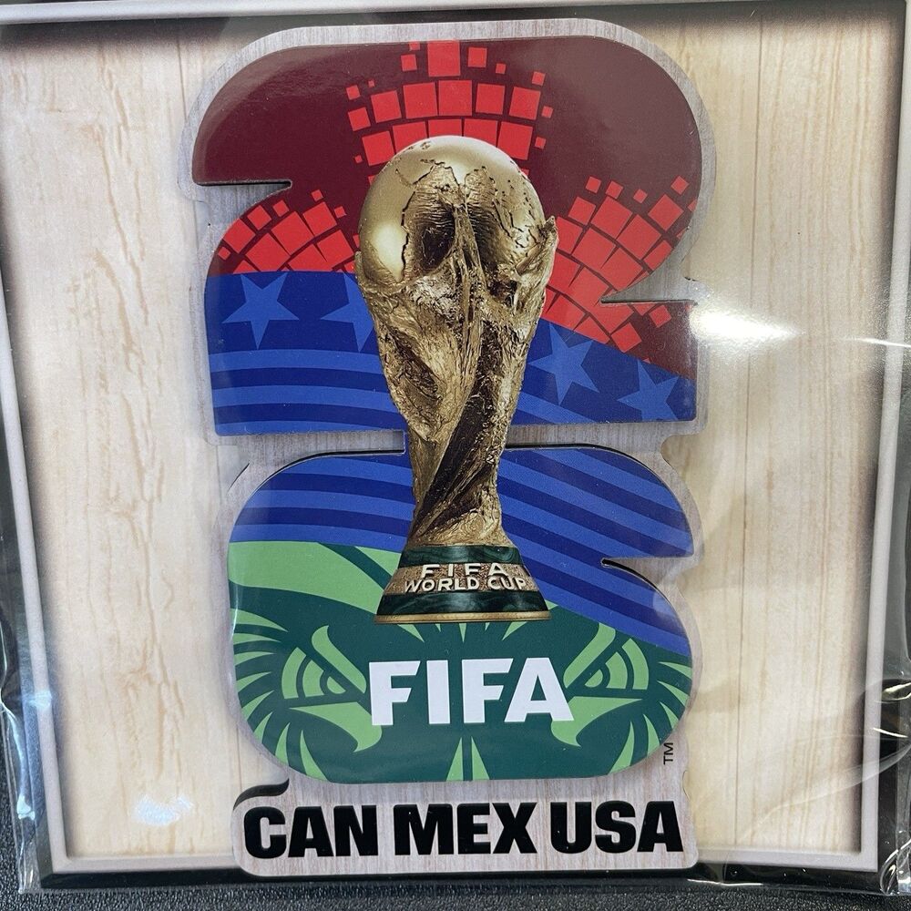 Official FIFA World Cup 2026 Laser Cut 2-Layered Icon Magnet CAN MEX USA